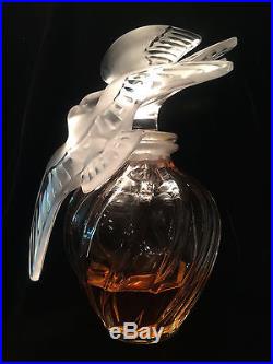 Signed Vintage Lalique Two Doves Perfume Bottle for L'Air du Temps by Nina Ricci