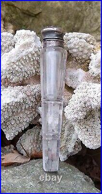 Sterling Silver & Glass Lachrymatory Tear Catcher Chatelaine Perfume Bottle VTG