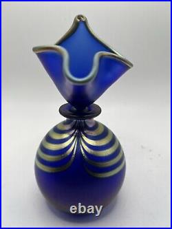 Steven V Correia Art Glass Perfume Bottle Vintage Signed