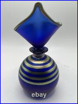 Steven V Correia Art Glass Perfume Bottle Vintage Signed