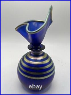 Steven V Correia Art Glass Perfume Bottle Vintage Signed