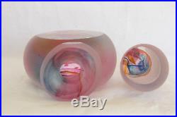 Stunning Vintage Large Andrew Shea Art Glass Cased Paperweight Perfume Bottle