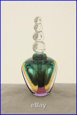 Stunning Vintage Large Kit Karbler Blake Street Art Glass Cased Perfume Bottle