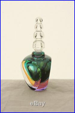 Stunning Vintage Large Kit Karbler Blake Street Art Glass Cased Perfume Bottle