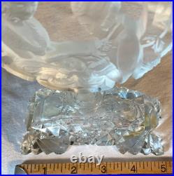 Super Sale! Deco Perfume Bottle Clear Glass/Czech 1940/Romantic Scene/Lovers