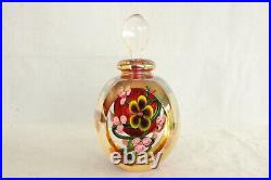 Super Vintage Gandelman Studio Red Cased Art Glass Paperweight Perfume Signed