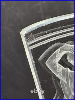 THE BEST 1920s Vintage JEWELED Czech CUT pink CRYSTAL nude Glass PERFUME BOTTLE