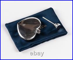 TIFFANY Sterling Silver Heart Perfume Flacon Bottle Vintage USA