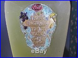 Three Flowers 1930s Richard Hudnut Vintage Perfume Sealed Bottle 3 oz & Box RARE