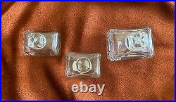 Three gorgeous Baccarat crystal, Emerald cut, these are beauties FRANCE, Vintage