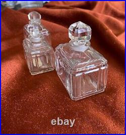 Three gorgeous Baccarat crystal, Emerald cut, these are beauties FRANCE, Vintage