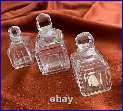 Three gorgeous Baccarat crystal, Emerald cut, these are beauties FRANCE, Vintage