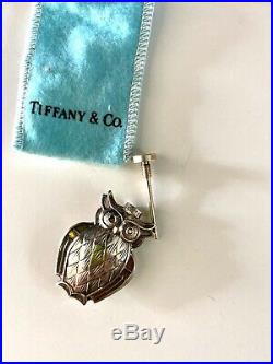 Tiffany & Co RARE Vintage Silver Owl Perfume Bottle