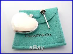 Tiffany & Co Sterling Silver Heart Perfume Bottle Dabber Case Rare VTG