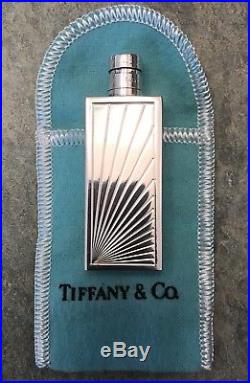 Tiffany & Co. Vintage Art Deco Sterling Silver Perfume Bottle, Pouch/Box, Lovely