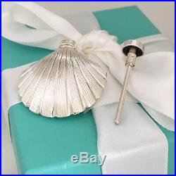Tiffany & Co Vintage Sterling Silver Oyster Sea Shell Perfume Bottle and Dabber