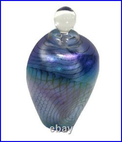 Tom Philabaum Studio Art Glass Perfume Bottle Multi Color