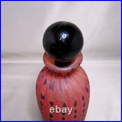 UNIQUE Vintage Art Deco Glass Perfume Bottle Stone Ground Bottom Stopper RARE