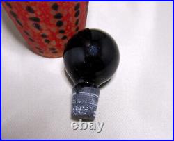 UNIQUE Vintage Art Deco Glass Perfume Bottle Stone Ground Bottom Stopper RARE