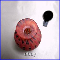 UNIQUE Vintage Art Deco Glass Perfume Bottle Stone Ground Bottom Stopper RARE