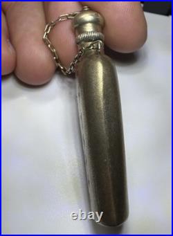 USSR 875 Silver Perfume Flask Scent Bottle Floral Engraved 13.7g Vintage