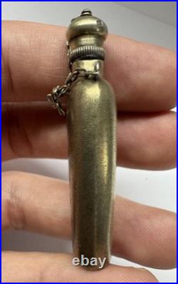 USSR 875 Silver Perfume Flask Scent Bottle Floral Engraved 13.7g Vintage