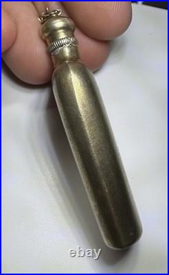 USSR 875 Silver Perfume Flask Scent Bottle Floral Engraved 13.7g Vintage