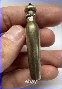 USSR 875 Silver Perfume Flask Scent Bottle Floral Engraved 13.7g Vintage