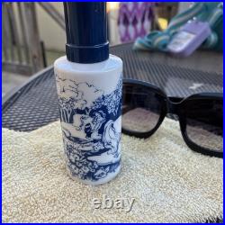 Unicorn Vintage Milk Glass Bottle Toujours Moi Blue Woman Fast Ship