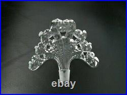 Unique Vintage 9 1/2 Crystal Clear Cut Glass Art Deco Large Perfume Bottle