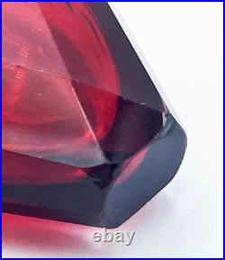 VICTORIAN SILVER RUBY GLASS PERFUME BOTTLE c1875