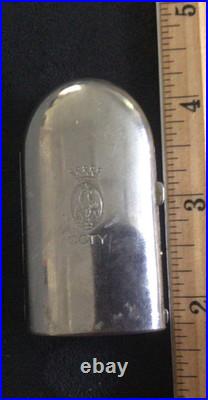 VINTAGE 1920s COTY PERFUME BOTTLE IN METAL CASE VGC