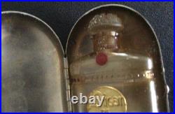 VINTAGE 1920s COTY PERFUME BOTTLE IN METAL CASE VGC