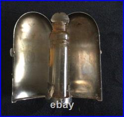 VINTAGE 1920s COTY PERFUME BOTTLE IN METAL CASE VGC