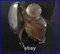 VINTAGE 1920s COTY PERFUME BOTTLE IN METAL CASE VGC