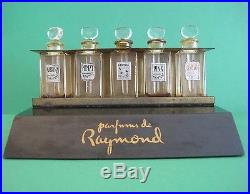 VINTAGE ART DECO Parfums de Raymond PERFUME BOTTLE STORE TESTER RACK DISPLAY