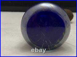 VINTAGE Art Glass Tall Iridescent Perfume Atomizer Beautiful 7 INCH Bottle