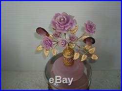 Vintage Irice Jeweled French Perfume Bottlelovely Lavender Roses