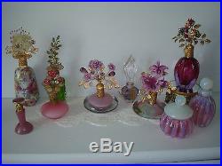 Vintage Irice Jeweled French Perfume Bottlelovely Lavender Roses
