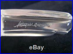 Vintage Lalique France Crystal Duex Fluers Large Stemmed Perfume Bottle, Signed