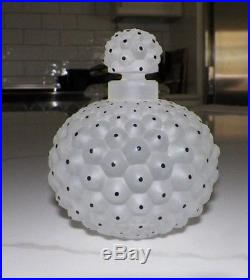 VINTAGE LALIQUE FROSTED CRYSTL CACTUS PERFUME BOTTLE No 1 FRANCE 5