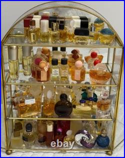 VINTAGE Lot 55+ Mini Miniature Glass Perfume Bottles Various Designers +DISPLAY VINTAGE Lot 55+ Mini Miniature Glass Perfume Bottles Various Designers +DISPLAY