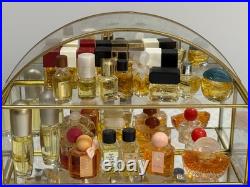 VINTAGE Lot 55+ Mini Miniature Glass Perfume Bottles Various Designers +DISPLAY VINTAGE Lot 55+ Mini Miniature Glass Perfume Bottles Various Designers +DISPLAY