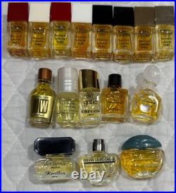 VINTAGE Lot 55+ Mini Miniature Glass Perfume Bottles Various Designers +DISPLAY VINTAGE Lot 55+ Mini Miniature Glass Perfume Bottles Various Designers +DISPLAY