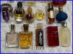VINTAGE Lot 55+ Mini Miniature Glass Perfume Bottles Various Designers +DISPLAY VINTAGE Lot 55+ Mini Miniature Glass Perfume Bottles Various Designers +DISPLAY