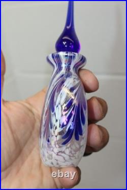 VINTAGE MURANO Style ITALIAN MILLEFIORI GLASS PERFUME BOTTLE + Bonus Blue Swirl