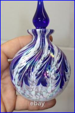 VINTAGE MURANO Style ITALIAN MILLEFIORI GLASS PERFUME BOTTLE + Bonus Blue Swirl