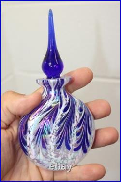 VINTAGE MURANO Style ITALIAN MILLEFIORI GLASS PERFUME BOTTLE + Bonus Blue Swirl