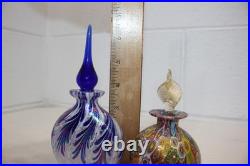 VINTAGE MURANO Style ITALIAN MILLEFIORI GLASS PERFUME BOTTLE + Bonus Blue Swirl