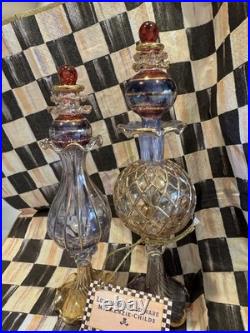 VINTAGE Mackenzie-Childs Hand Blown Perfume Bottle Lustrious Glassware 8 7 VINTAGE Mackenzie-Childs Hand Blown Perfume Bottle Lustrious Glassware 8 7